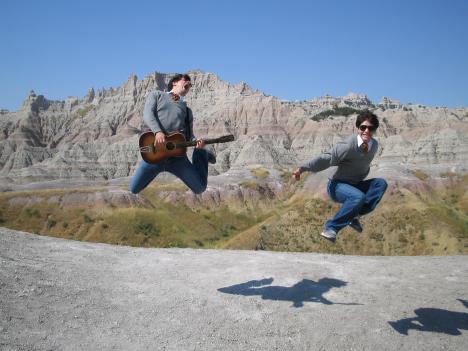 Having fun in the badlands...Check out our ONLINE EXCLUSIVES on our homepage for the bandÂ´s slideshow! (courtesy of Harry and the Potters)