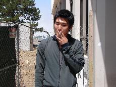 Dock Sun Choi seen smoking on campus ()
