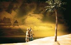 Nellie, Emille, and Emille's two children on their island in the South Pacific. ()