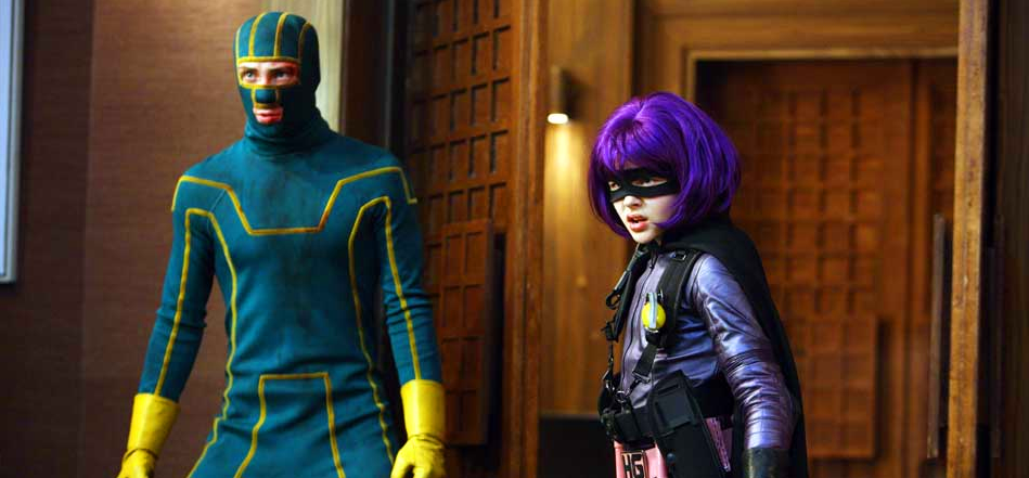 Kick Ass and Hit Girl, two of the main characters (Universal Pictures)