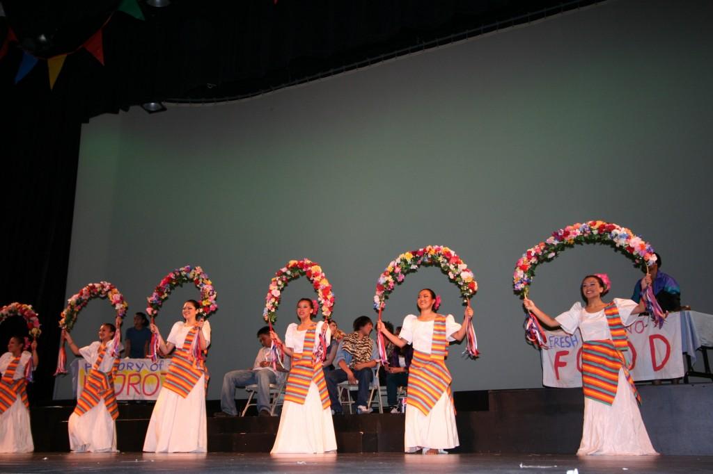 Dancers from Pilipino Cultural Night perform in the Skyline Main Theatre (Michael Lin)