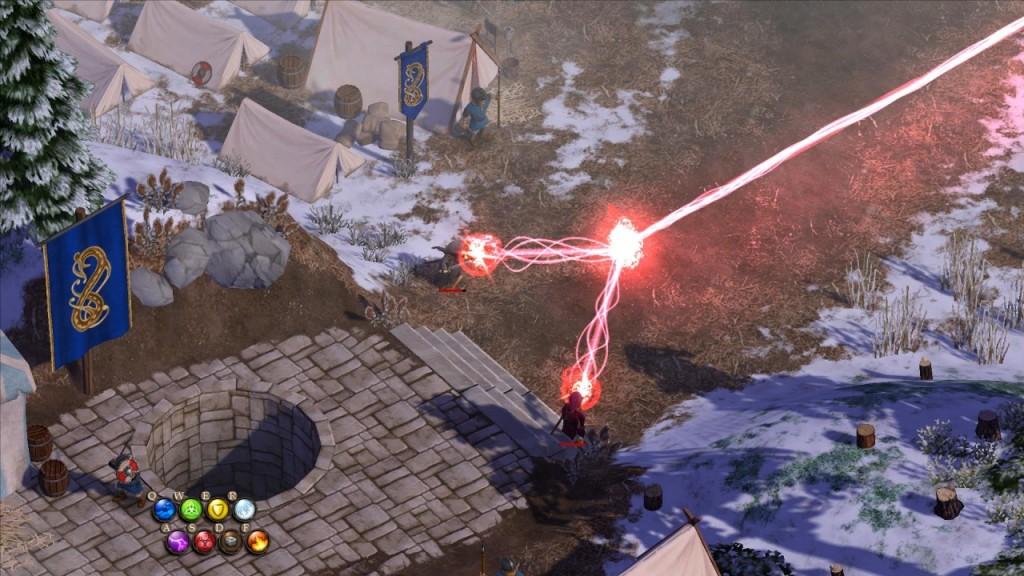 Two players cross their beams, causing it to merge into one. (Paradox Interactive)