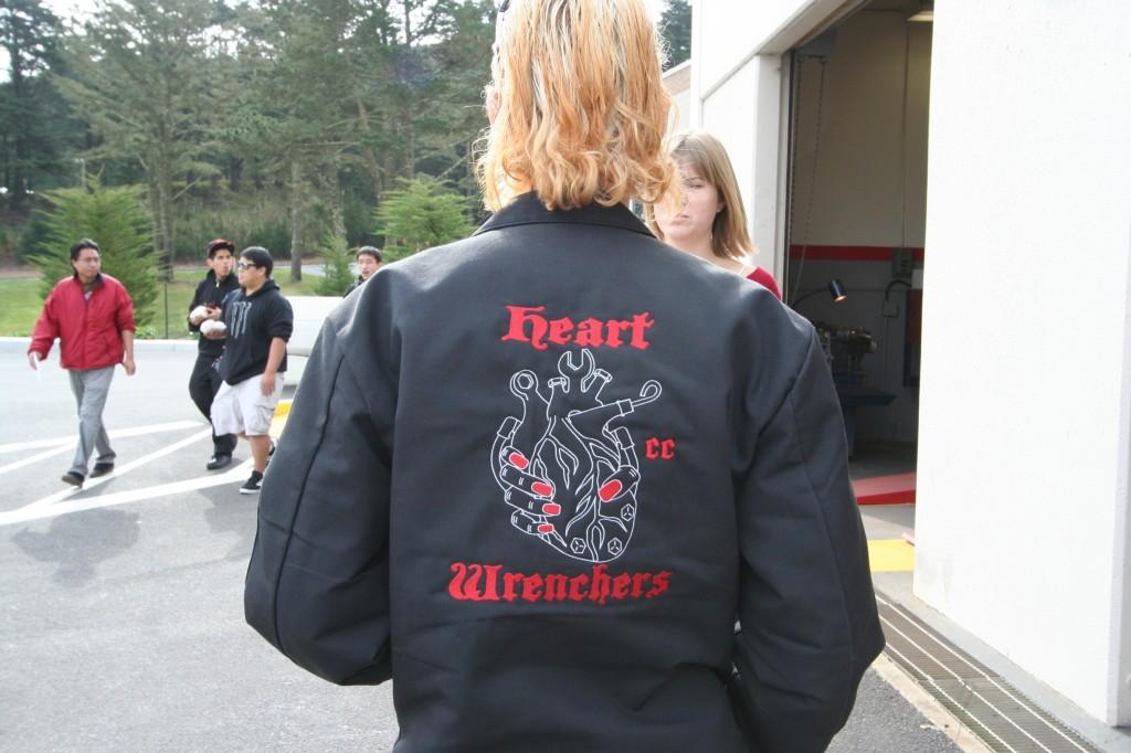 Julia Johnson shows off her Heart Wrechers jacket. (Blair Hardee)