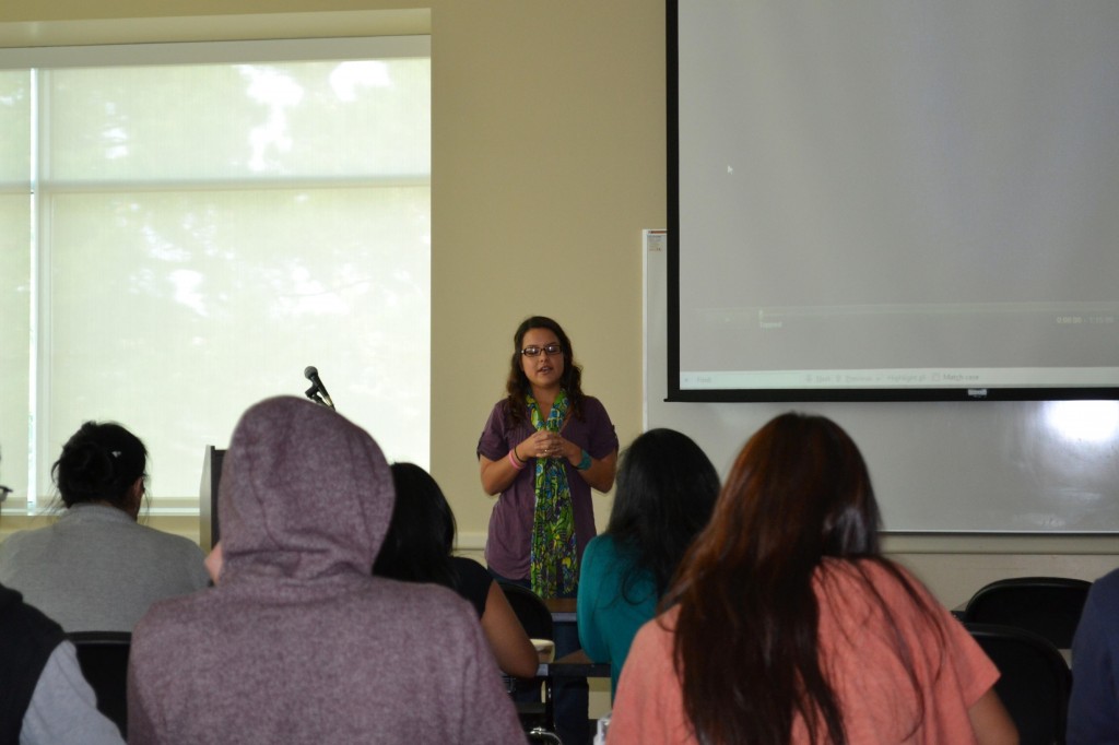 The Environmental Club shows the documentary Tapped to inform Skyline students. ()