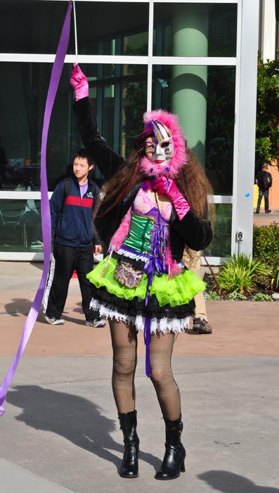 Skyline student intrigues with a mask, corset and tutu. (Milan Subedi)