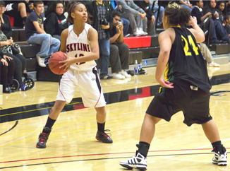 Sherine Johnson’s all-around performance was key to Skyline’s offensive surge in the second half (Jonathon Chan)