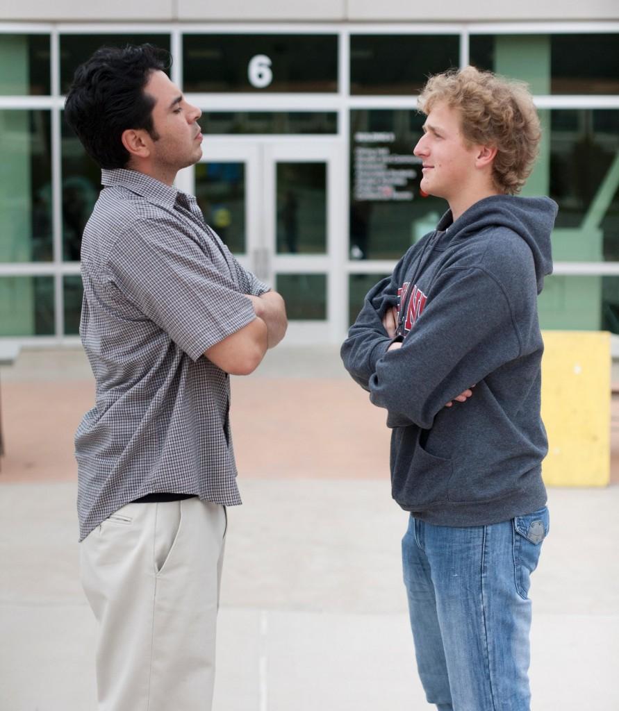 (From left to right) Presidential candidates Jose Luis Sanchez and Mark Lipkin prepare to square off in the upcoming elections. (Joe Barrack)