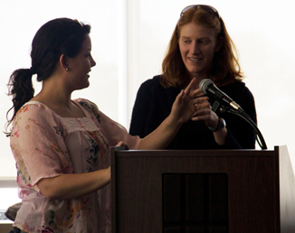 President of the Environmental Club Amber Lincoln hosted the kick off event for Environmental Week.