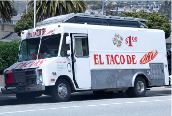 The Taco Del Oro Truck parked along Orange Avenue serves the local neighborhood. (Will Nacouzi)