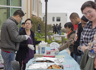 The Asian Food Festival attracted students around campus.