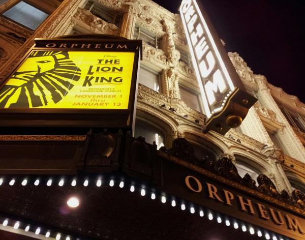 The Lion King premiered on Nov. 1 at the Orpheum Theatre in San Francisco.