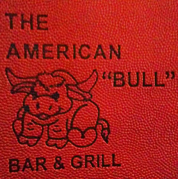 A picture of the menu at The American Bull Bar & Grill. 