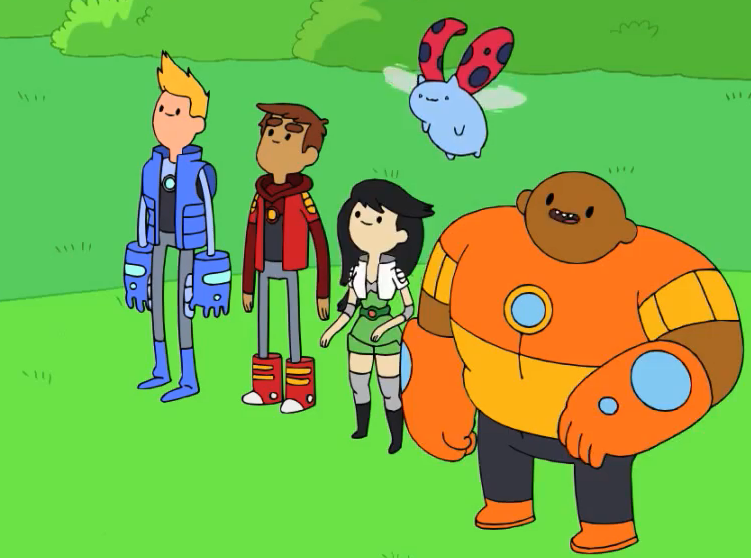 The main cast of YouTube series from left to right Chris, Danny, Beth, Wallow, and Catbug.