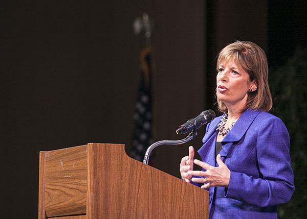 Congresswoman Jackie Speier addressed the Skyline College community in a town hall format.