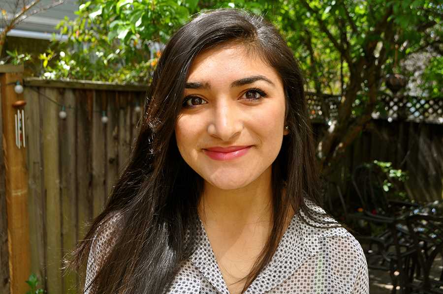 Skylines 2013-14 Student Body President, Kayla Razavi poses for a campaign Photoshop. 