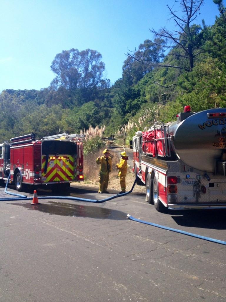 Grass fire reported at Sneath Lane