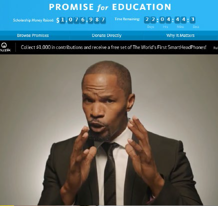 Jamie Foxx stars in the Public Service Announcement for the UC system’s new crowfunding
