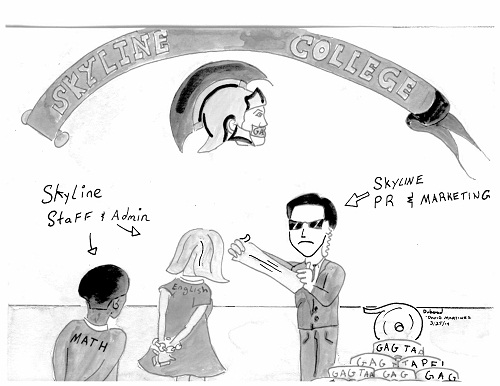Editorial Cartoon - Skyline College media policy