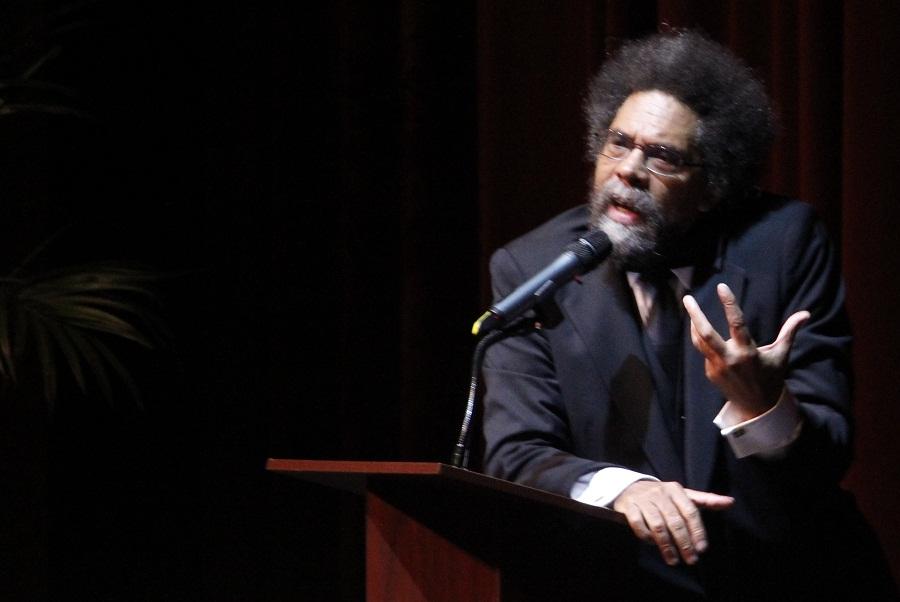 Dr. Cornel West speaking at Skyline College. 