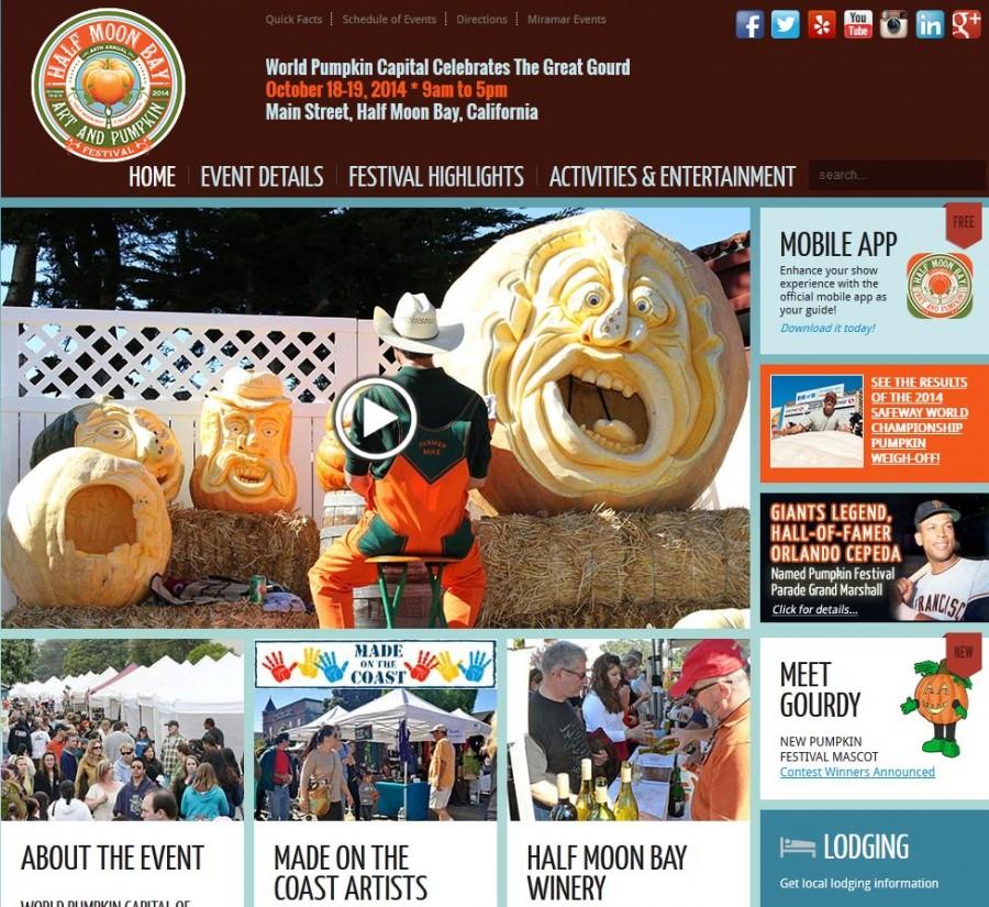 A screenshot of the festival website.