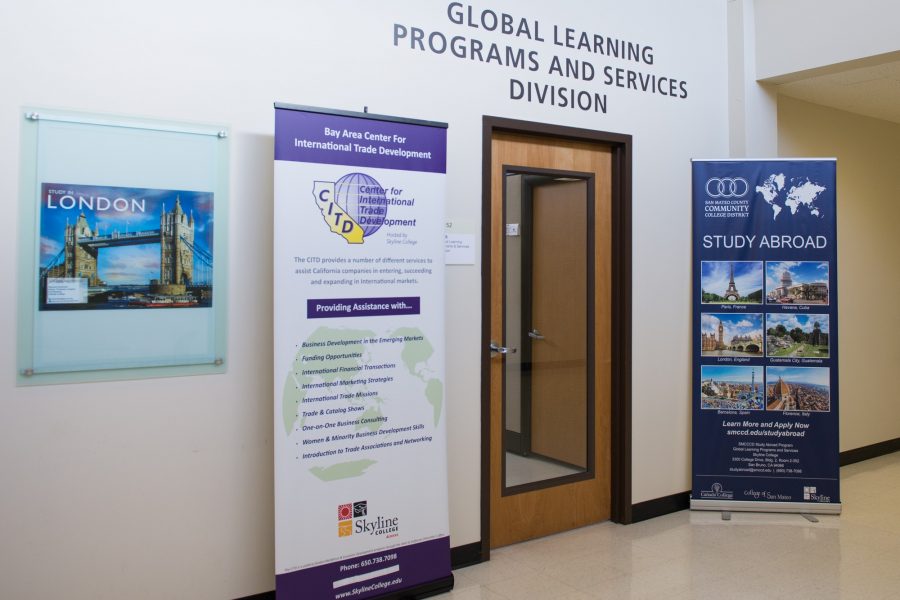 The Global Learning Programs and Services Division offices  is located on the third floor of building two for students who are interested in studying abroad on April 20, 2016.