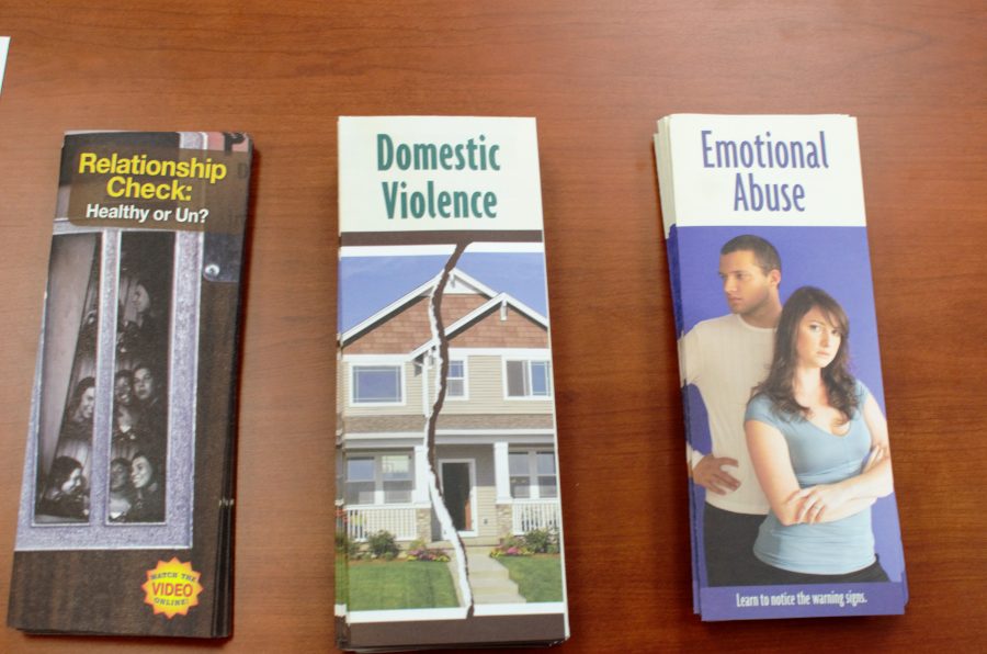 Pamphlets are  available at the event for students to pick up on April 28, 2016 to inform about domestic abuse.