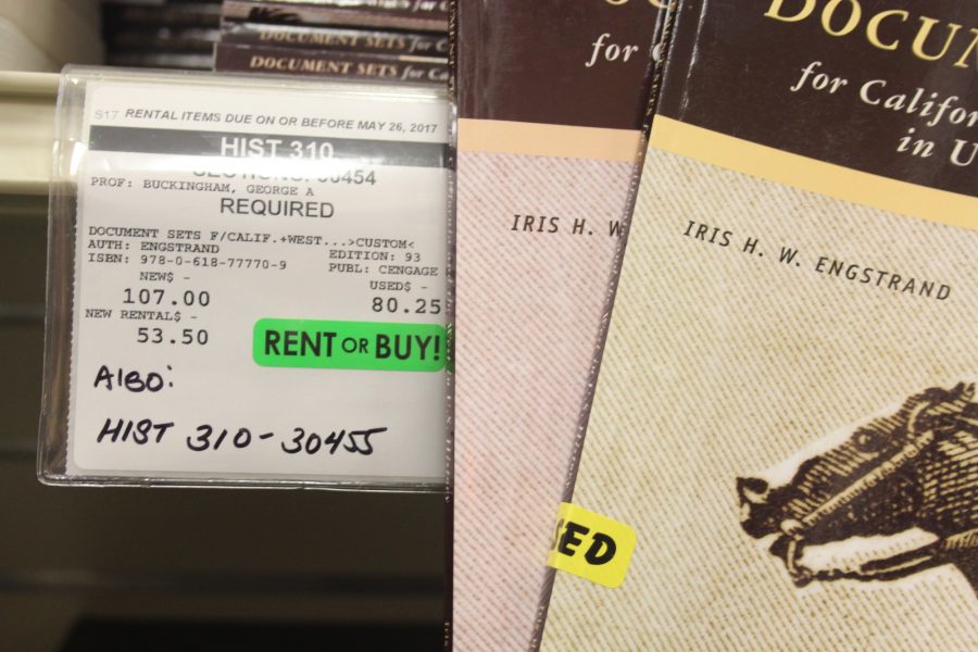Its usually about half the price to rent a book instead of purchasing it new. Photo credit: Brian Silverman