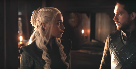 A screenshot of Daenerys Targaryen and Jon Snow, two crucial characters in the HBO series Game of Thrones.
