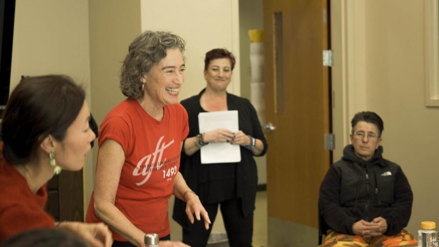 Katherine Harer, Vice President is seen at Union Solidarity hour on Feb. 5 building 6.