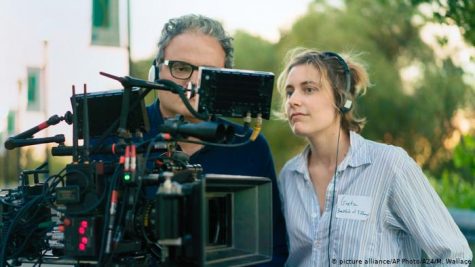 Gerwig on the set of Lady Bird, which has won five Oscar nominations.