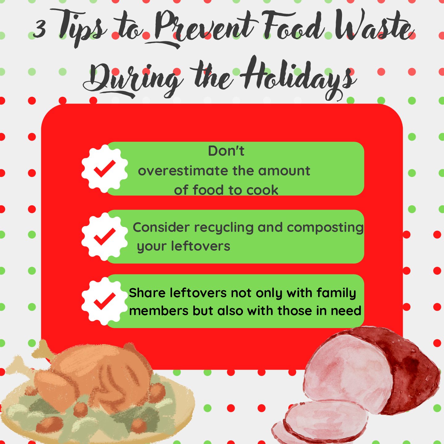 Certain measures can be taken to prevent holiday waste.