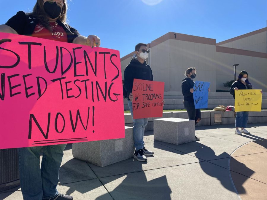 Faculty and students rallied for key resources to fight COVID, such as available testing on campus.
