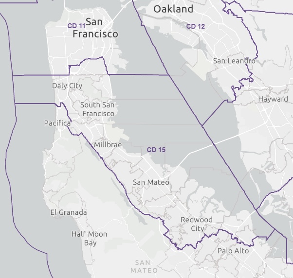 The+newly+formed+California+congressional+District+15+will+no+longer+include+coastal+San+Mateo+County+communities.
