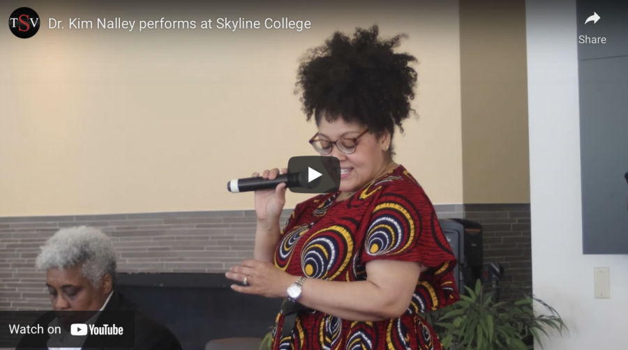 Dr. Kim Nalley performs at Skyline College