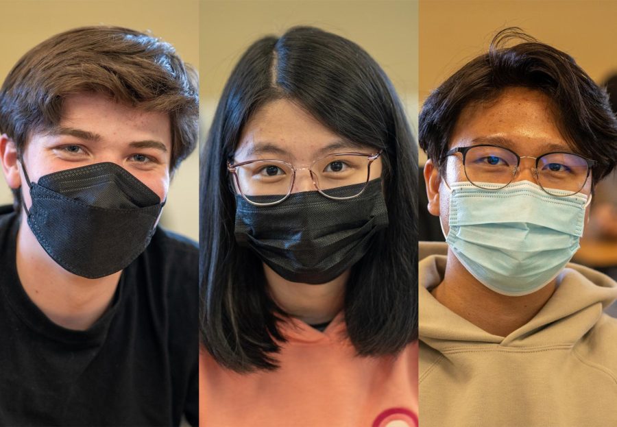 Three+Skyline+students+sport+masks+as+the+mandate+continues+to+be+in-place.