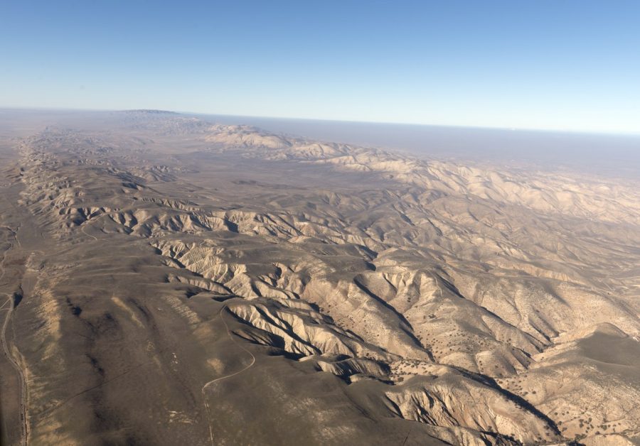 An+aerial+photo+of+the+San+Andreas+fault+line+in+the+Sierra+Madre+Mountains
