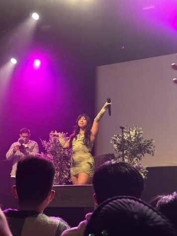 Thuy strikes a pose while performing in the Regency Ballroom.