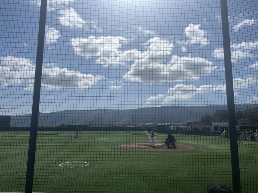 Overview of the baseball field at Cañada College on Thurs. March 16.