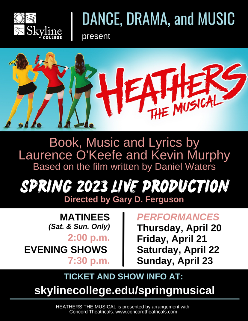 With many shows this week, come get your tickets now to see Heathers: The Musical here at Skyline.