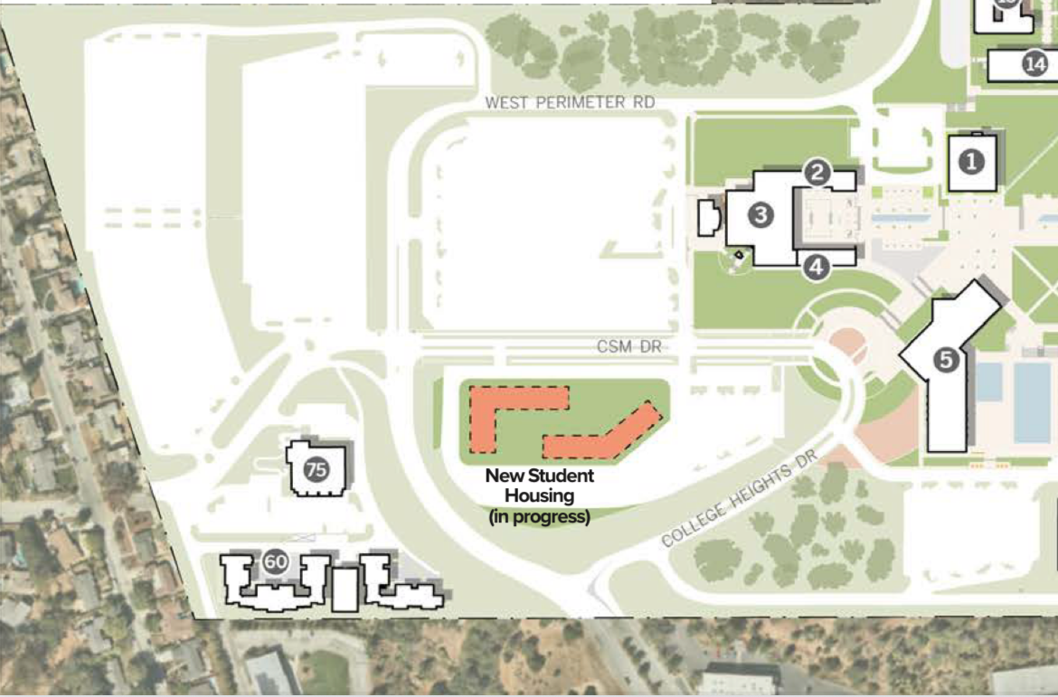 SMCCCD plans to have student housing located in the parking lot adjacent to CSM Drive.