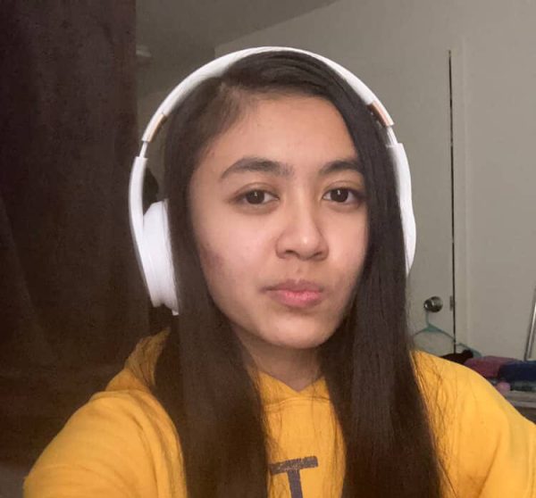 Anjali Romero records content for her YouTube channel Honey Drop Tunes.