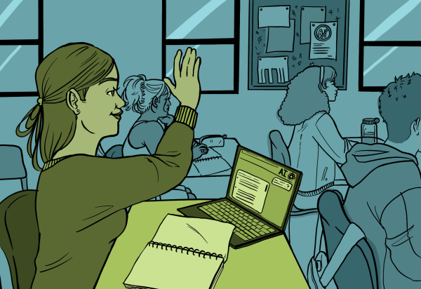 Editorial Cartoon: students and AI