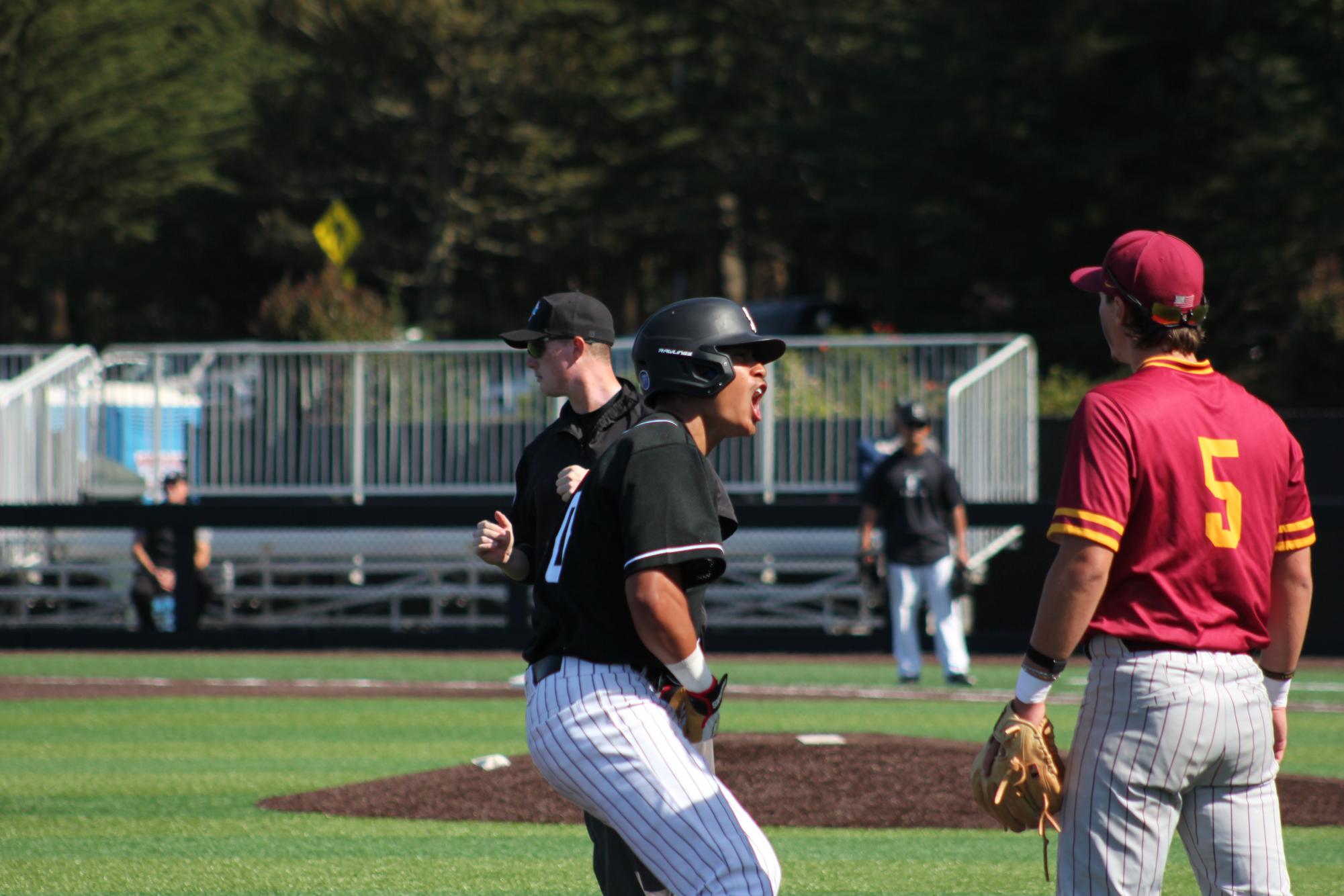 Skyline baseball secures first conference victory over De Anza
