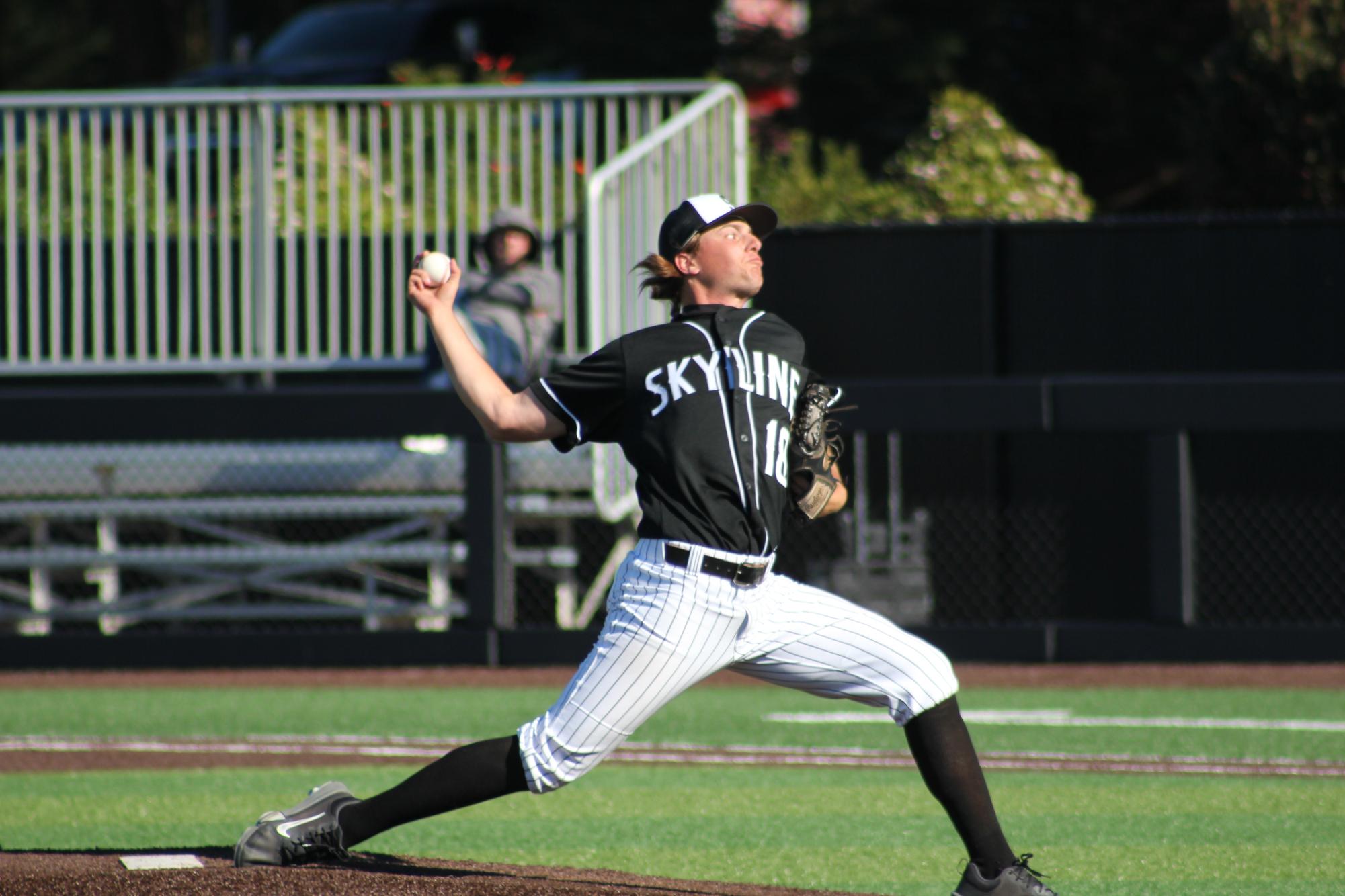 Skyline baseball secures first conference victory over De Anza