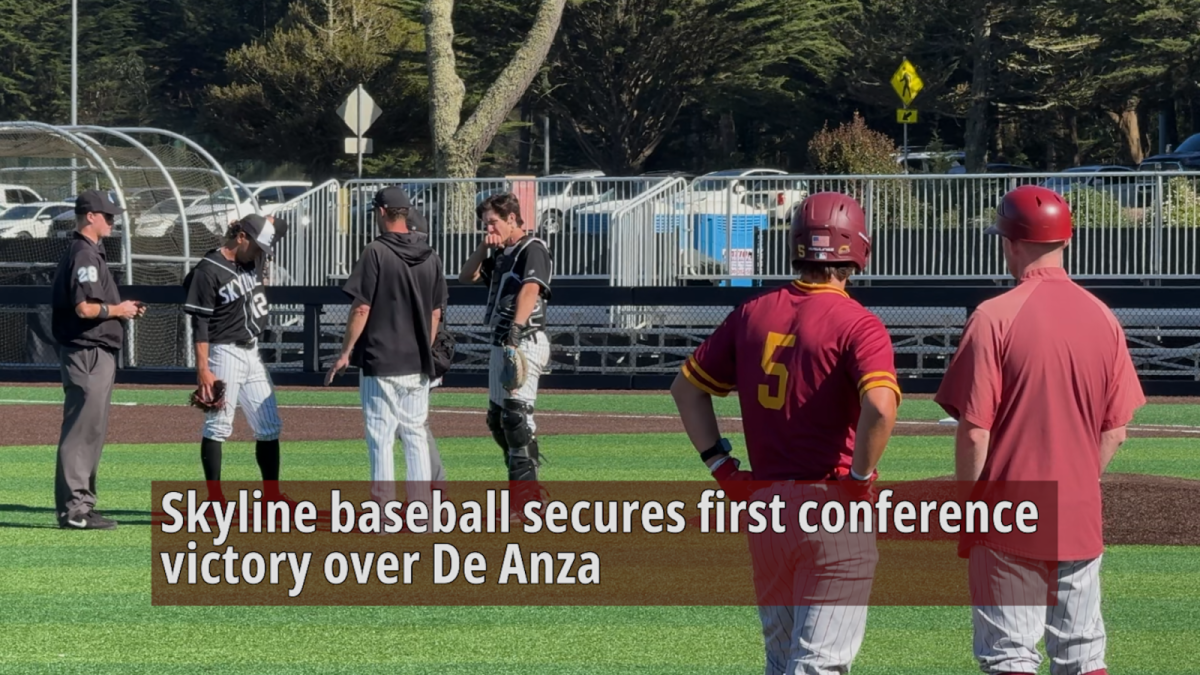 Video: Skyline baseball secures first conference victory over De Anza